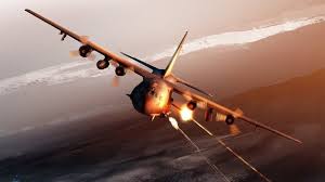 AC-130 Gunship in flight